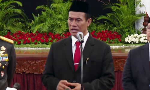 Mentan Andi Amran Sulaiman saat konferensi pers di Istana Negara, Rabu 25 Oktober 2023 (Foto: Tangkapan layar Youtube Sekretariat Presiden)