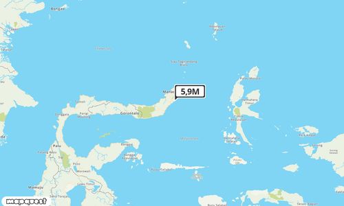 Pusat gempa berada di Darat 9 Km Tenggara Ratahan