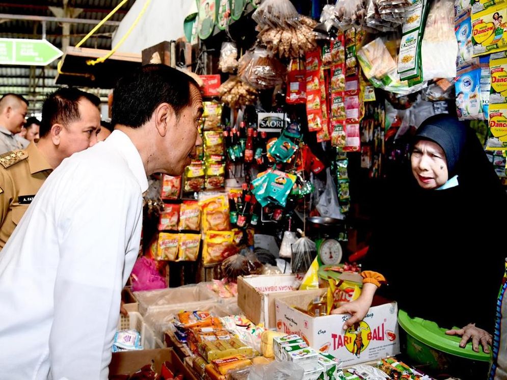 Jokowi Datangi Pasar Sekip Ujung,  Pemprov Sumsel Berhasil Kendalikan Inflasi