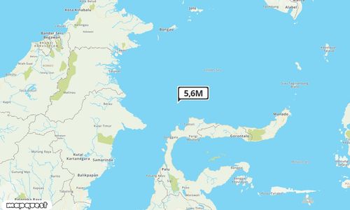 Pusat gempa berada di laut 127 km BaratLaut Toli-Toli