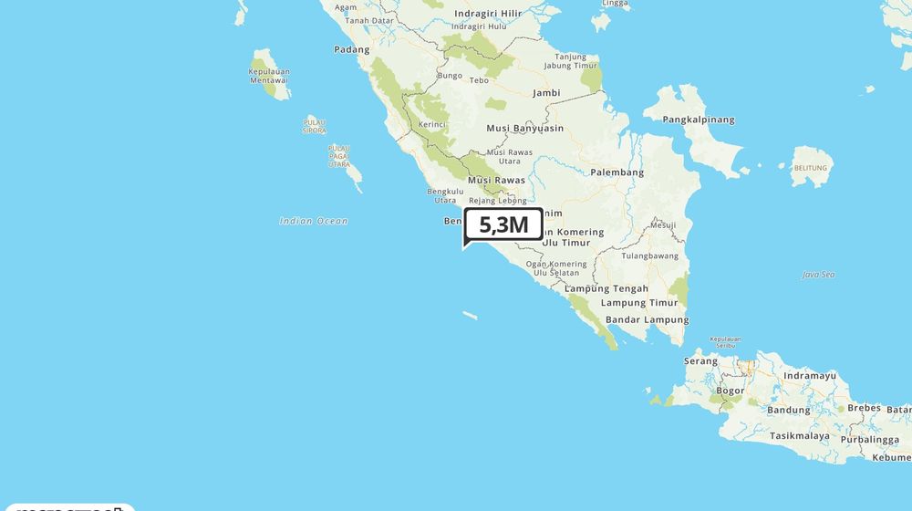 Pusat gempa berada di laut 69 km BaratDaya Seluma