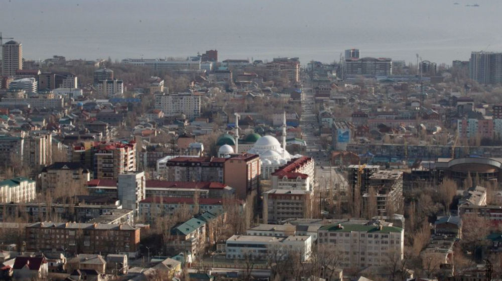 Pemandangan Udara dari Ibu Kota Dagestan, Makhachkala