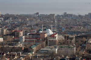 Pemandangan Udara dari Ibu Kota Dagestan, Makhachkala
