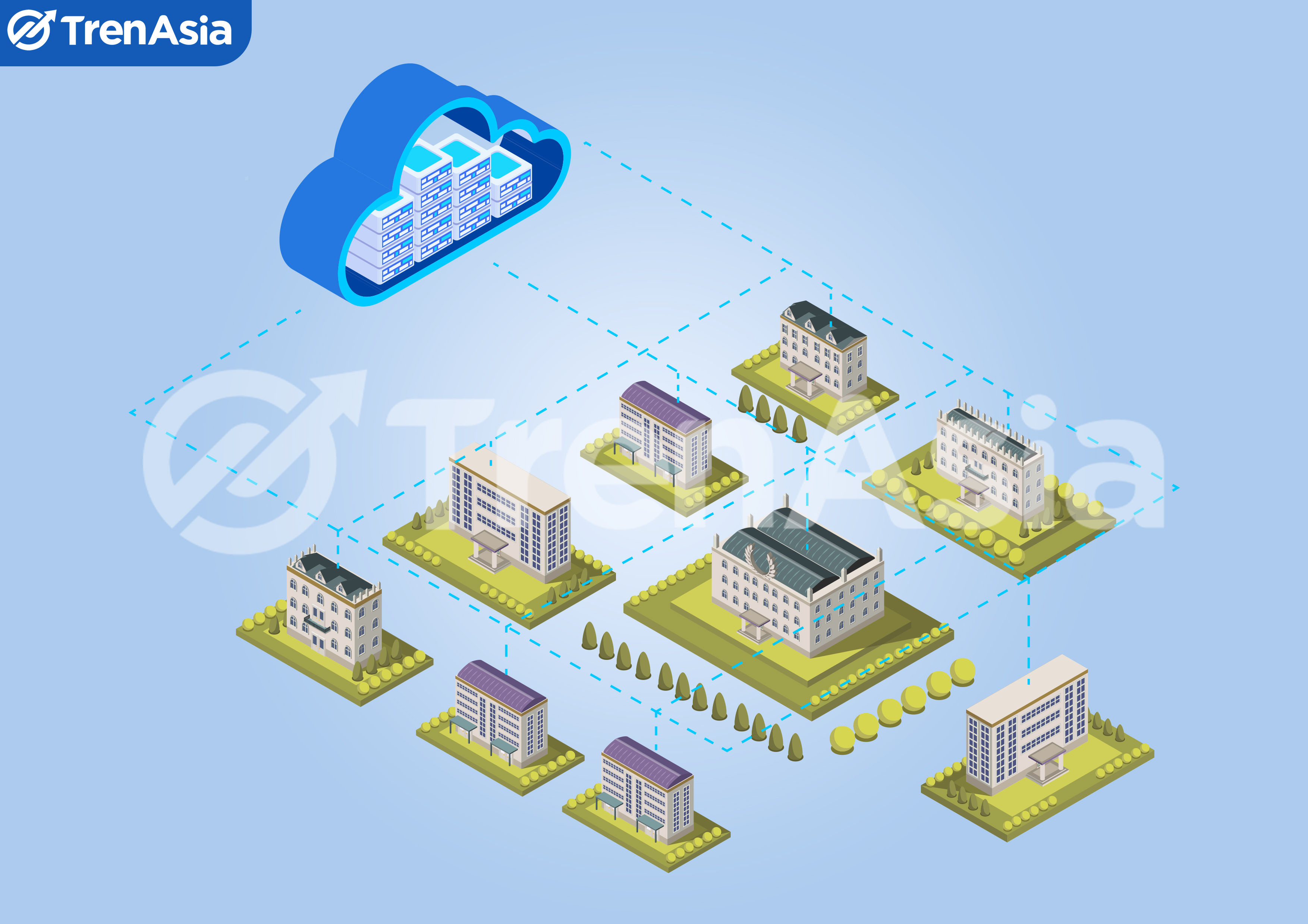 Ilustrasi Cloud Computing di Pemerintahan.