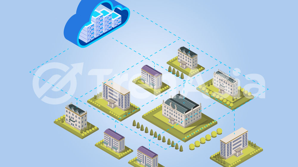 Ilustrasi Cloud Computing di Pemerintahan.