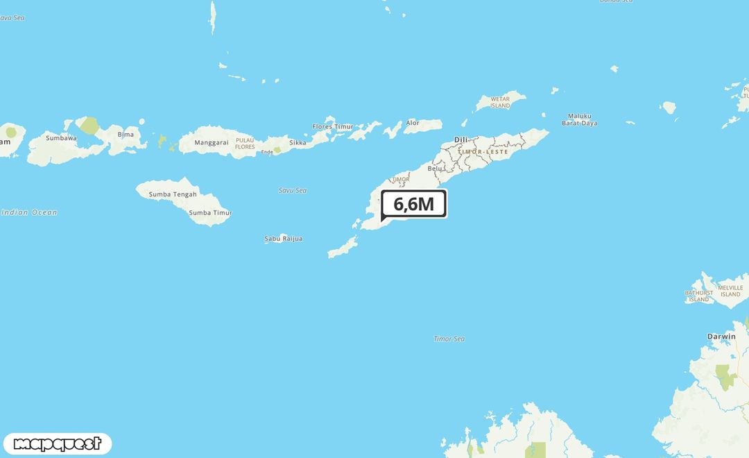 Pusat gempa berada di darat 24 Km Tenggara Kupang