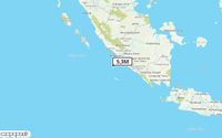 Pusat gempa berada di laut 83 km barat laut Enggano