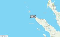 Pusat gempa berada di laut 156 km BaratDaya Banda Aceh