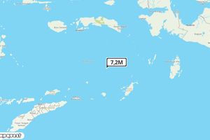 Pusat gempa berada di laut 251 km Barat Laut Tanimbar