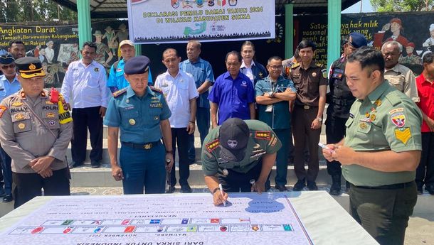 Deklarasikan Pemilu Damai, Kodim 1603/Sikka: 'Mari Bersama-sama Jaga Keamanan Pesta Demokrasi'