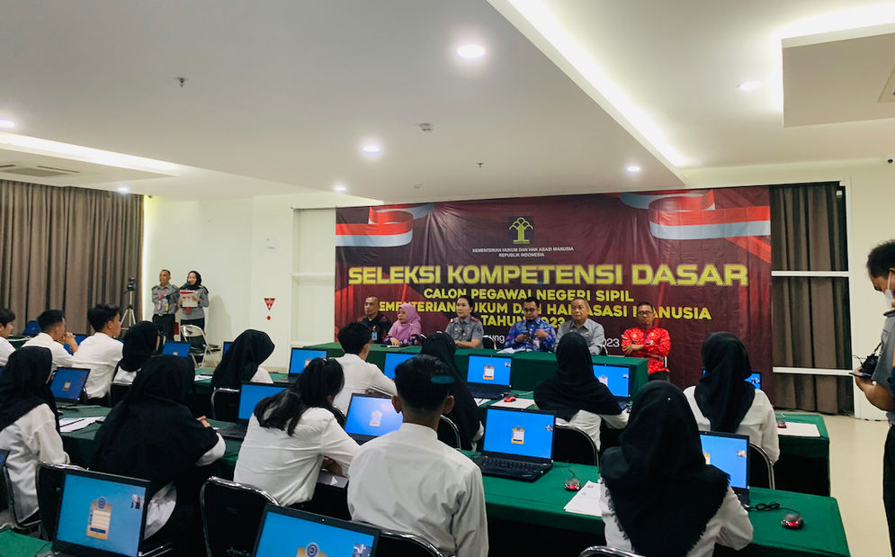 Tes SKD CPNS Kemenkumham Wilayah Lampung Tahun 2023 berlangsung selama 10 hari dengan total 5.188 peserta. 