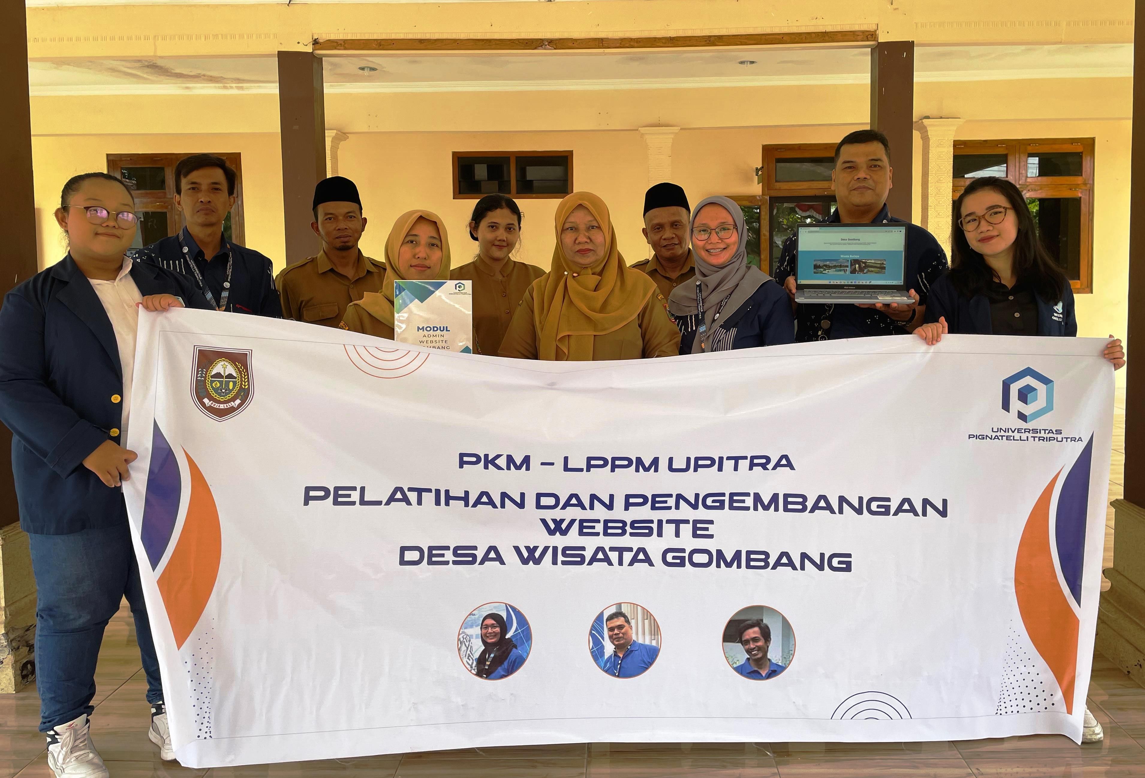 Tim PKM UPITRA Bantu Pengembangan Website Desa Wisata Gombang Sawit 