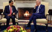 Presiden RI Joko Widodo dan Presiden AS Joe Biden (Reuters/Leah Millis)