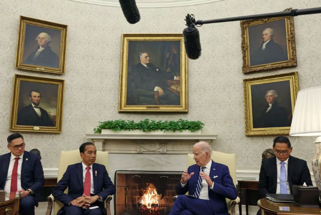 Pertemuan Presiden Joko Widodo (kedua dari kiri) dan Presiden AS Joe Biden (kedua dari kanan) di Washington belum lama ini. 