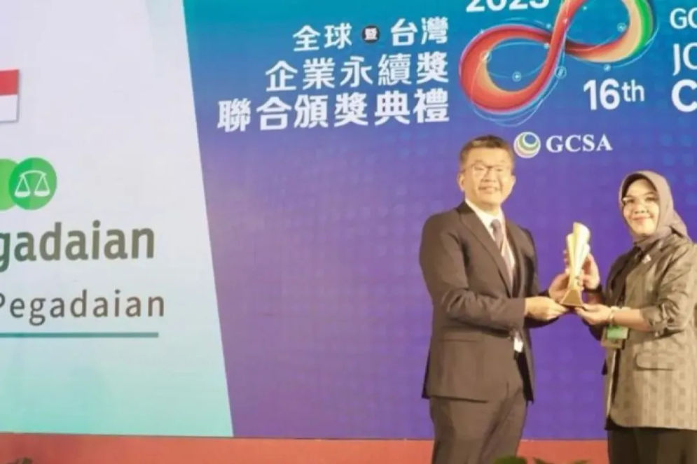 PT Pegadaian dianugerahi dua penghargaan skala internasional pada kategori Best Practice Award (World Class) Great Practice of 2023 di ajang Global Corporate Sustainable Award di Taiwan pada Rabu, 15 November 2023. 