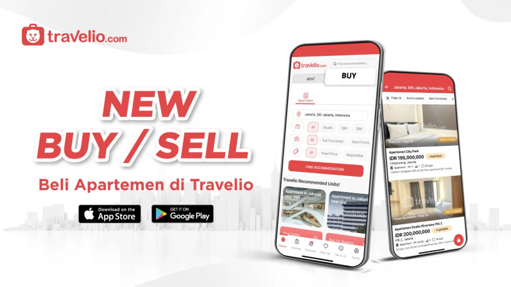 Platform akomodasi sewa apartemen Travelio dengan bangga mengumumkan fitur terbaru, yakni memperluas lini bisnis ke dalam ekosistem jual beli properti. 