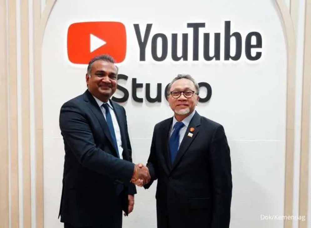 Menteri Perdagangan (Mendag) Zulkifli Hasan bertemu dengan CEO YouTube Neal Mohan untuk melakukan audiensi di San Fransisco, Amerika Serikat 
