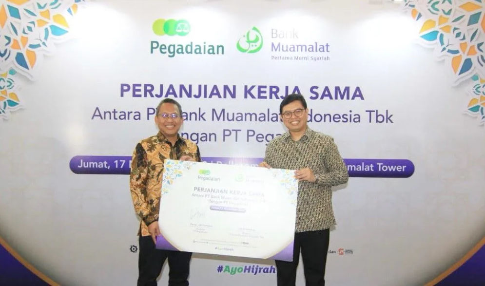 PT Bank Muamalat Indonesia Tbk menjalin kerja sama dengan PT Pegadaian dalam lingkup pendaftaran porsi haji reguler. 