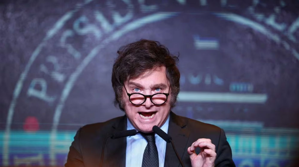 Presiden Terpilih Argentina Javier Milei Berpidato Kepada Para Pendukungnya Setelah Memenangkan Pemilihan Presiden Putaran Kedua Argentina