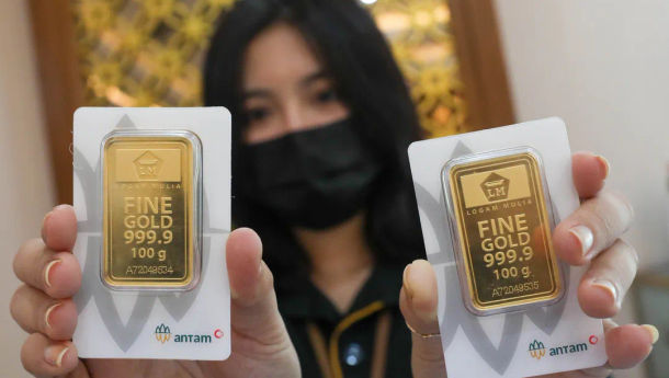 Harga Emas Antam Sepekan Terpantau Naik Rp10 Ribu per Gram