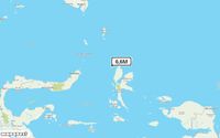 Pusat gempa berada di laut 68 Km Barat Laut Halmahera Barat