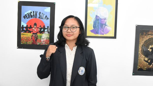 Lomba Poster Chemistry Expo XXVII Unila 2023, Mahasiswi Prodi DKV Darmajaya Raih Juara