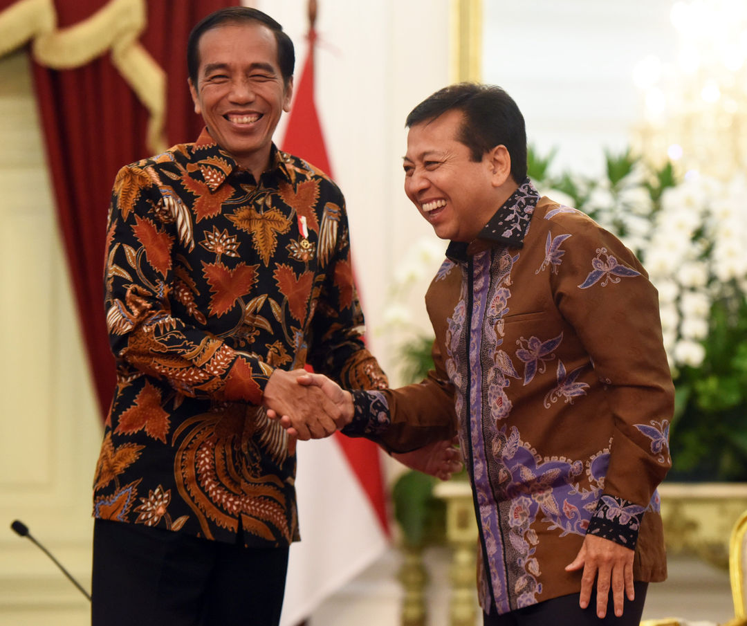 Presiden Joko Widodo (kiri) dengan Setya Novanto di Istana beberapa waktu lalu.