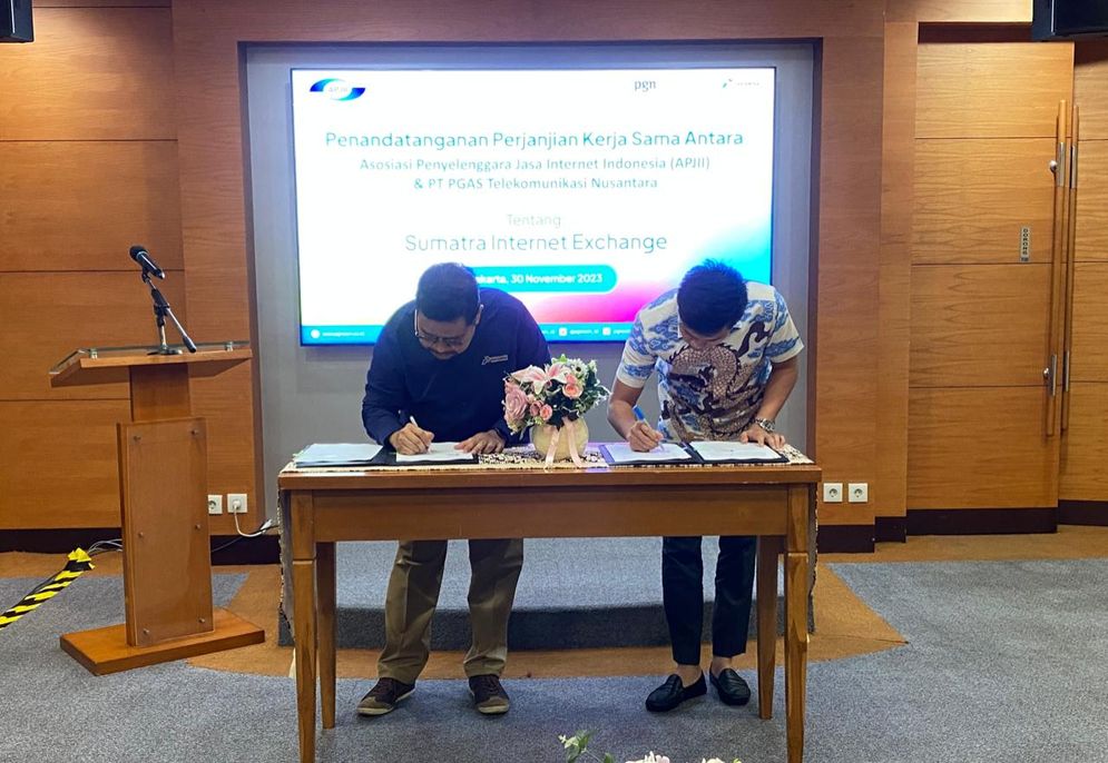 PGNCOM-APJII Kerja Sama  Sumatera Internet Exchange 