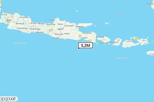 Pusat gempa berada di laut 138 km Tenggara Kab. Malang