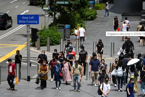 Orang-Orang Terlihat Berjalan di Sepanjang Orchard Road di Singapura