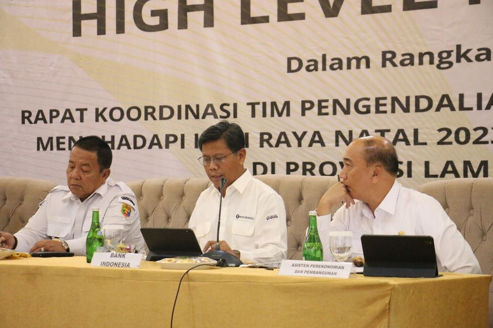 TPID Provinsi Lampung melaksanakan kegiatan High Level Meeting jelang natal dan tahun baru 2024