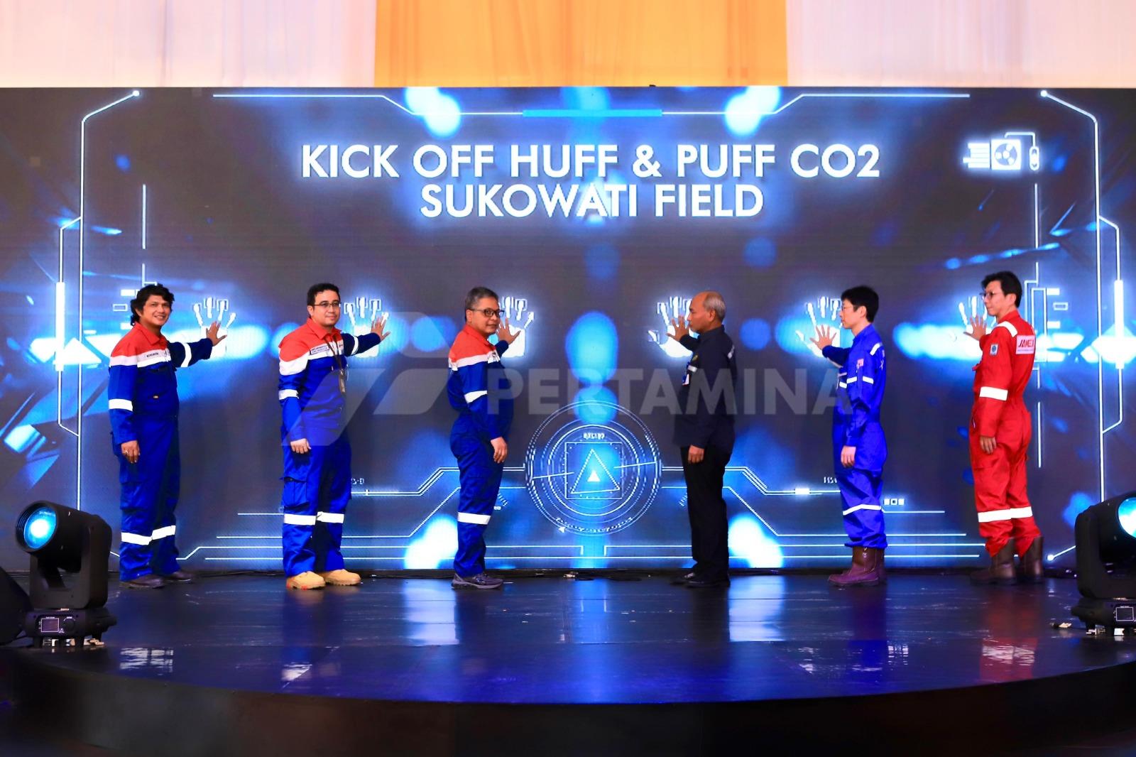 Ceremony secara simbolis Kick Off Injeksi CO2 Huff & Puff di Lapangan Sukowati, Bojonegoro, Kamis, 7 Desember 2023.