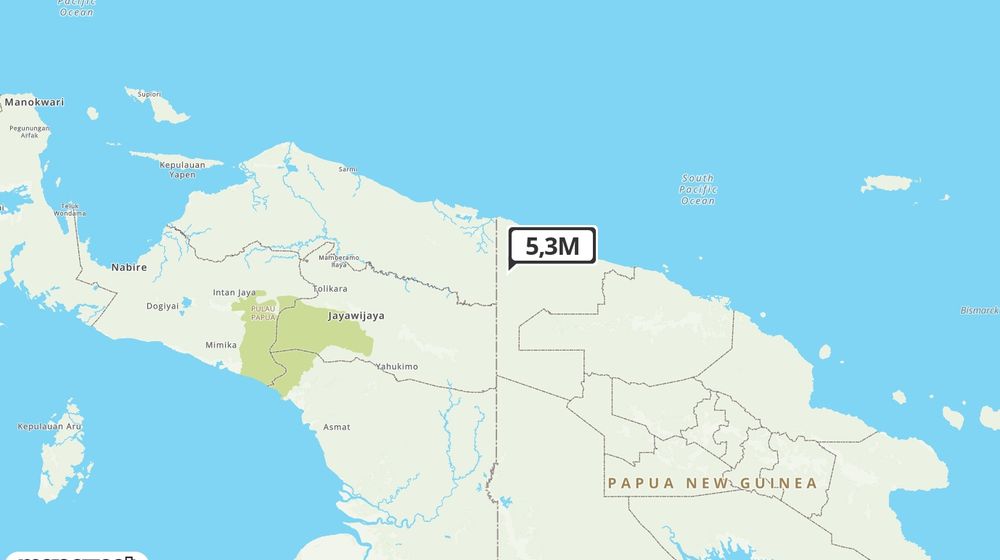 Pusat gempa berada di darat 32 km Tenggara Senggi-Keerom