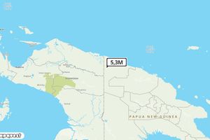 Pusat gempa berada di darat 32 km Tenggara Senggi-Keerom