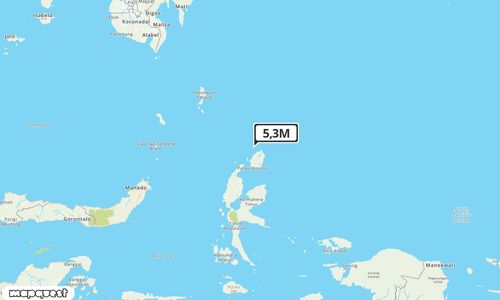 Pusat gempa berada di laut 62 km Timur Laut Pulaudoi