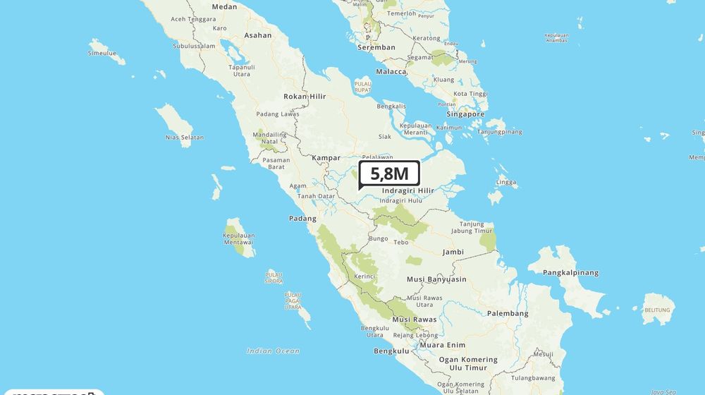 Pusat gempa berada di darat 19 km Baratdaya Kuantan Singingi