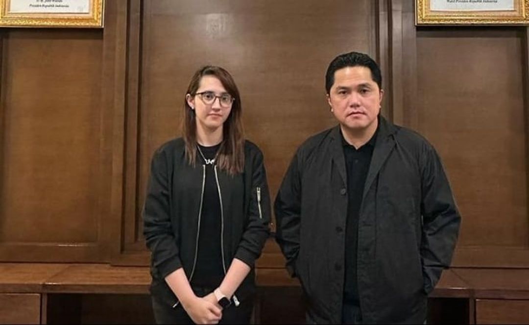 Tsamara Amany bersama Erick Thohir