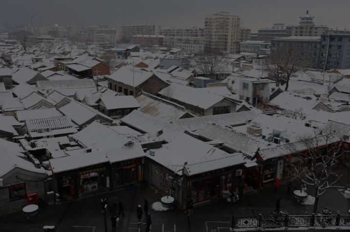 Pemandangan Umum Kota pada Hari Bersalju di Beijing, China (Reuters/Tingshu Wang)