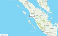 Pusat gempa berada di laut 130 km BaratDaya Pasaman Barat