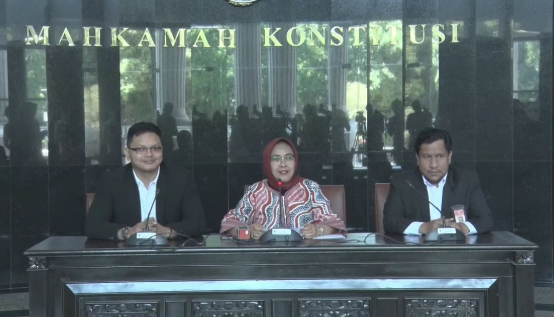 Konferensi pers pembentukan MKMK permanen oleh MK, Rabu 20 Desember 2023