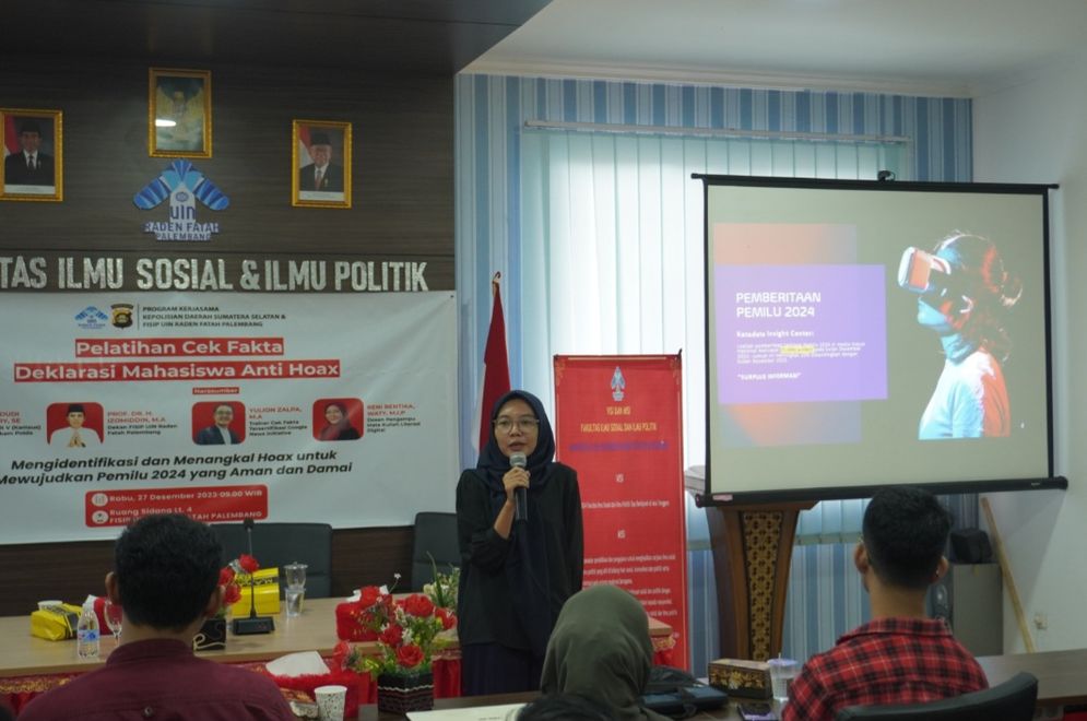 Polda Sumsel Gandeng Fisip UIN Raden Fatah Palembang Bekali Mahasiswa Kemampuan Mengecek Fakta