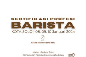 Barista Solo Merapat, Ada Program Sertifikasi Gratis dari Kementerian Perindustrian