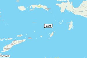 Pusat gempa berada di laut 196 km Barat Laut Tanimbar