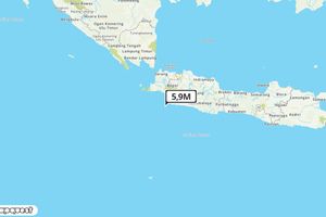 Pusat gempa berada di laut 72 Km Barat Daya Bayah