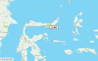 Pusat gempa berada di laut 74 km BaratDaya Bolaanguki