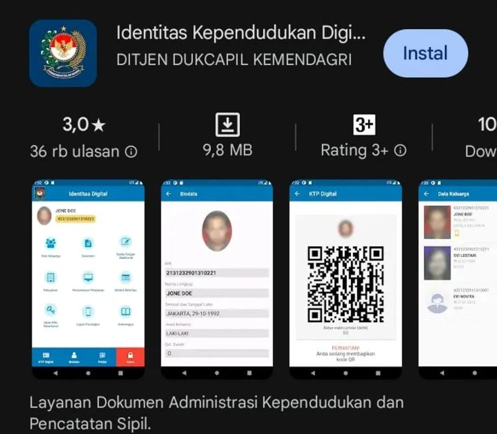 Pemerintah bakal mengganti Kartu Tanda Penduduk (KTP) yang semula berwujud cetak atau fisik menjadi Identitas Penduduk Digital (IKD). 