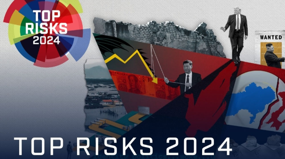 Sebuah konsultan risiko politik yang berkantor pusat di AS, menunjukkan laporan Top Risks 2024