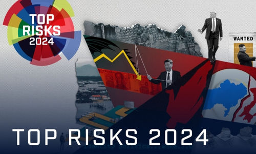 Sebuah konsultan risiko politik yang berkantor pusat di AS, menunjukkan laporan Top Risks 2024