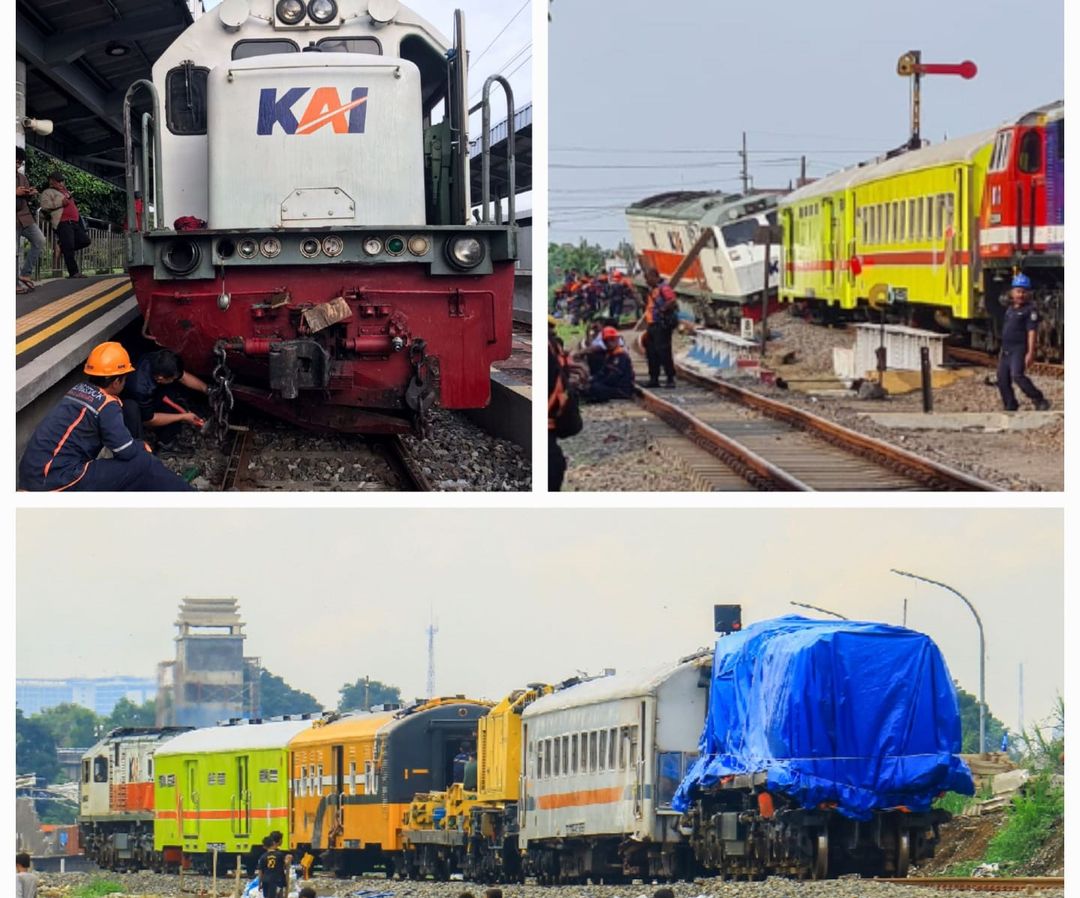 Sederet foto peristiwa insiden perkeretaapian di awal tahun 2024