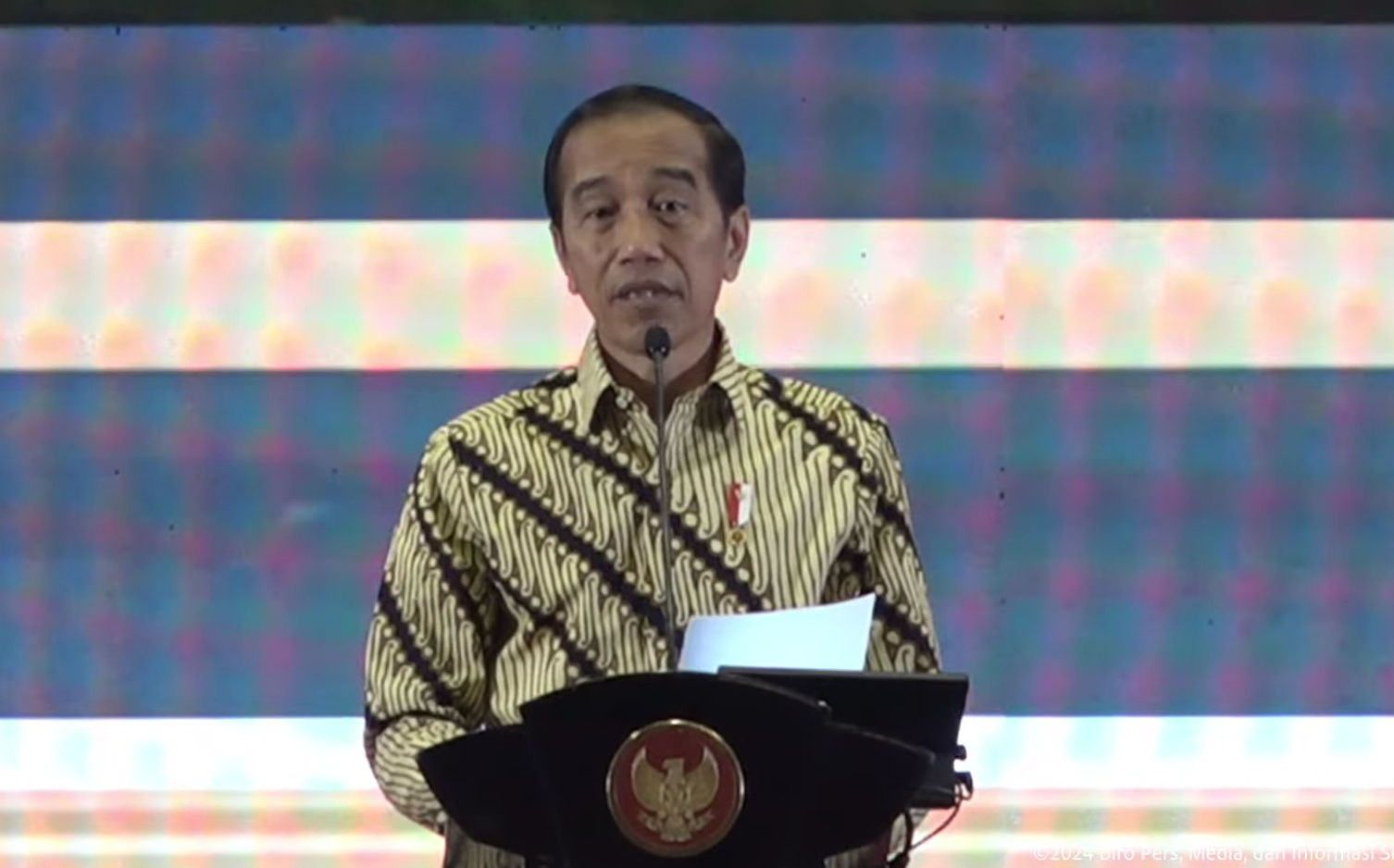 Presiden Jokowi dalam acara Konvensi XXIX dan Temu Tahunan XXV Forum Rektor Indonesia